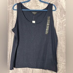Banana Republic Linen Blend Tank Navy Blue Women’s size XL